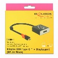 KAB Adapter USB-C > DisplayPort (ST-BU) 4K 60Hz DeLOCK Black