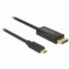 DeLock DVI 24+1 > USB-C (ST-ST) 1m Adapterkabel 4K 30Hz Schwarz