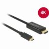 DeLock DVI 24+1 > USB-C (ST-ST) 1m Adapterkabel 4K 30Hz Schwarz