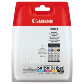 Canon Tinte CLI-581 2103C004 4er Multipack (BKMCY) bis zu 250 Seiten gemäß ISO/IEC 24711