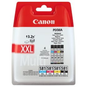 Canon Tinte CLI-581XXL 1998C005 4er Multipack (BKMCY) bis zu 282 Fotos gemäß ISO/IEC 29102