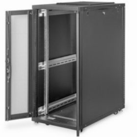 26HE Serverschrank, Unique, 1340x600x1000mm Stahl-Fronttür mit Plexiglas, schwarz (RAL 9005) Farbe Schwarz (RAL 9005) DIGITUS Professional