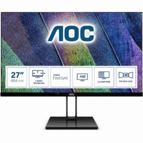 68,6cm/27" (1920x1080) AOC Value-line 27V2Q Full HD 16:9 IPS HDMI DP 75Hz Black