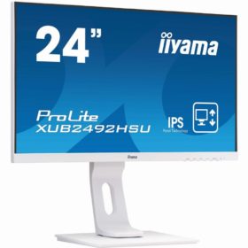 60,5cm/23,8'' (1920x1080) Iiyama ProLite XUB2492HSU-W1 LED Full HD IPS VGA HDMI DisplayPort USB 2.0 matt white