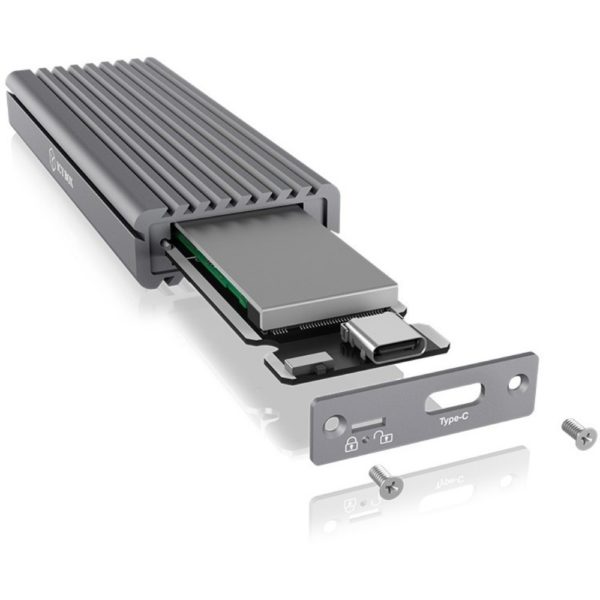 ICY BOX IB-1817M-C31 M.2 NVMe Gehäuse USB-C 3.1 M-Key Sockel Aluminium