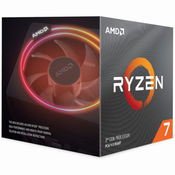 AMD AM4 Ryzen 7 8 Box 3800X 3,9 GHz MAX Boost 4,5GHz 8xCore 32MB 105W with Wraith Prism cooler 7nm