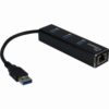 USB-C HUB 3Port Inter-Tech Argus IT-410 1x RJ45 Gigabit Lan passiv Black