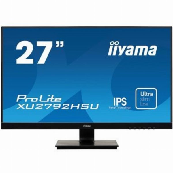 68,6cm/27'' (1920x1080) Iiyama ProLite XU2792HSU-B1 IPS 16:9 4ms VGA HDMI DisplayPort USB Audio VESA Speaker ultra slim FULL HD Black