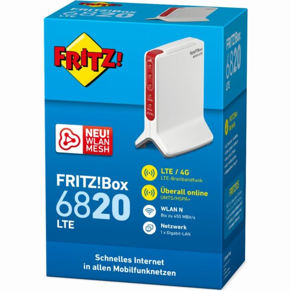 AVM FRITZ!Box 6820 LTE - Wireless Router - WWAN - 802.11b/g/n - Desktop