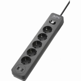 APC SurgeArrest Essential PME5U2B-GR 5x Überspannungsschutz + 2x USB mit Ladefunktion