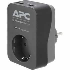 APC SurgeArrest Essential PME1WU2B-GR - 1x Überspannungsschutz + 2x USB mit Ladefunktion