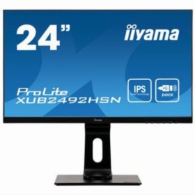 60,5cm/23,8'' (1920x1080) iiyama ProLite XUB2492HSN-B1 16:9 4ms USB HDMI DisplayPort VESA Pivot Speaker Full HD Black