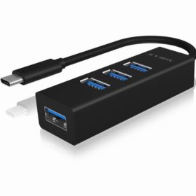 HUB 4Port ICY BOX 4xUSB3.0 passiv Aluminium Black