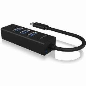 HUB 4Port ICY BOX 4xUSB3.0 passiv Aluminium Black