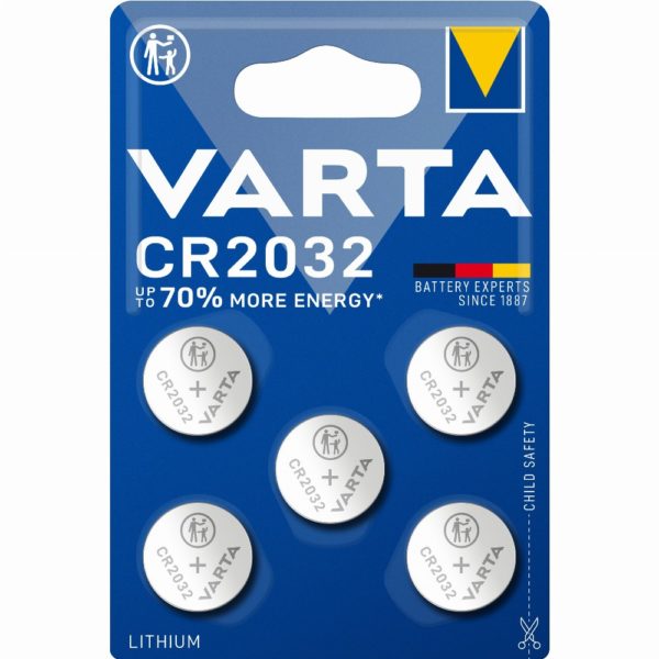 VARTA Knopfzelle CR2032 Lithium 3V (5-Pack)