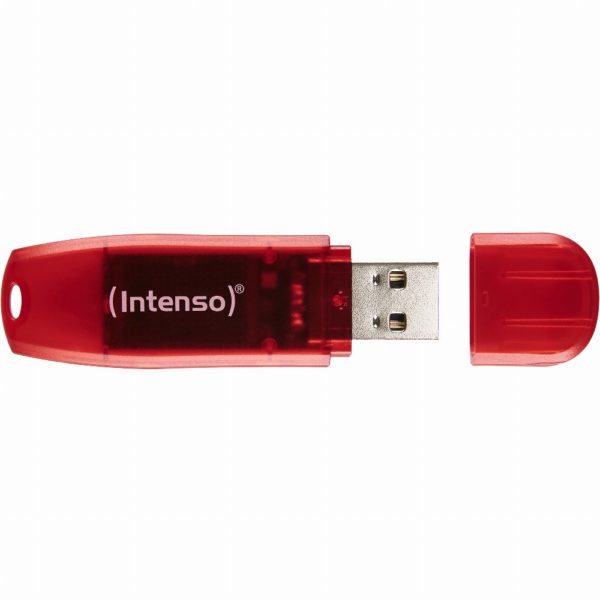 STICK 128GB USB 2.0 Intenso 3502491 Rainbow Line Red