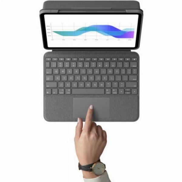 Logitech Slim Folio Bluetooth Tastatur und Schutzhülle Graphite - für Apple 11" iPad Pro (1, Generation, 2, Generation) QWERTZ DE