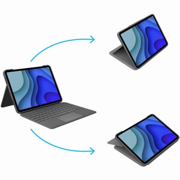 Logitech Slim Folio Bluetooth Tastatur und Schutzhülle Graphite - für Apple 11" iPad Pro (1, Generation, 2, Generation) QWERTZ DE