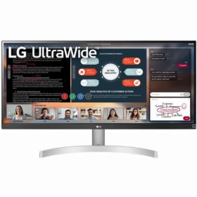 73cm/29'' (2560x1080) LG 29WN600-W 21:9 5ms IPS 2xHDMI DisplayPort VESA Speaker UWFHD Silver