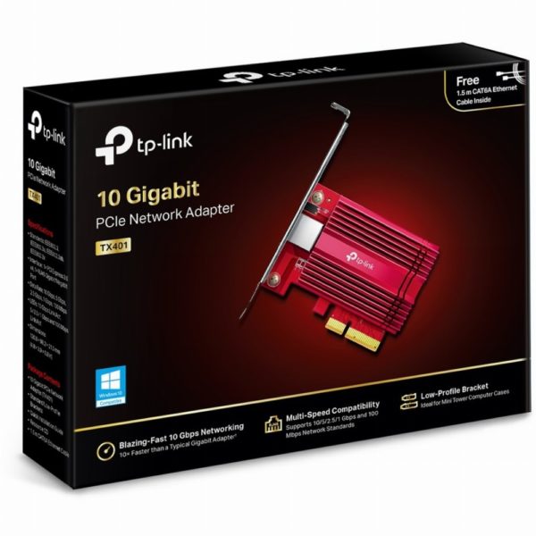 INTG 10Gb TP-Link TX401 - PCIe 3.0 x4 10 Gigabit PCI Express Network Adapter