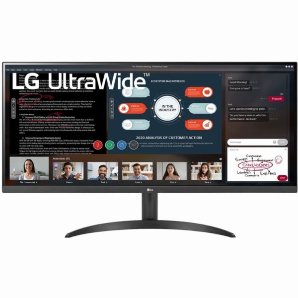 86,7cm/34'' (2560x1080) LG 34WP500-B 21:9 5ms IPS 75Hz HDMI DisplayPort USB-C VESA Speaker UWFHD Black