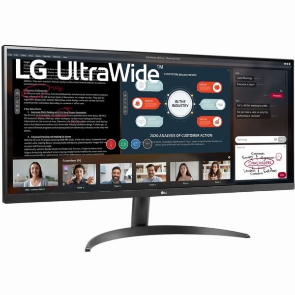 86,7cm/34'' (2560x1080) LG 34WP500-B 21:9 5ms IPS 75Hz HDMI DisplayPort USB-C VESA Speaker UWFHD Black