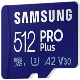512GB Samsung PRO Plus MicroSDXC 120MB/s +Adapter