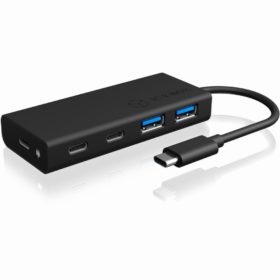 HUB 5Port ICY BOX 2xUSB3.0 2xUSB-C 1xUSB Power Delivery 60W SuperSpeed passiv Black