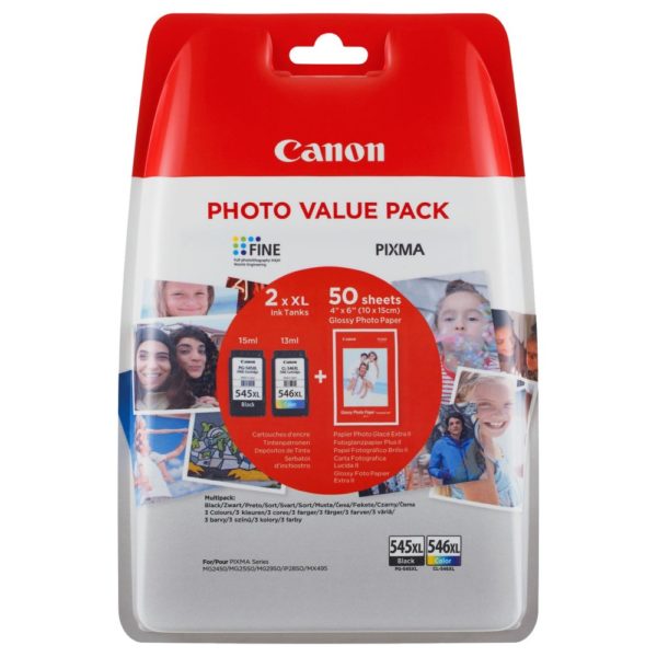 Canon Tinte PG-545XL/CL-546XL 8286B006 2er Pack (BK/Color) bis zu 300 Seiten gemäß ISO/IEC 24711