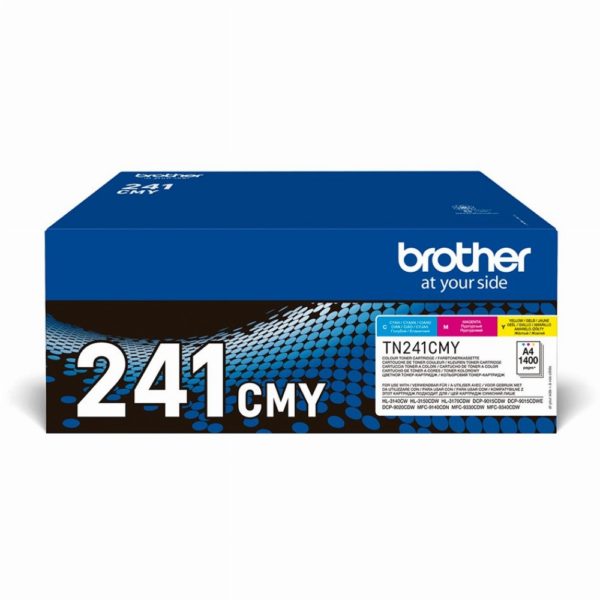 TON Brother Toner TN-241CMY Multipack (C/M/Y) bis zu 1.400 Seiten nach ISO/IEC 19798