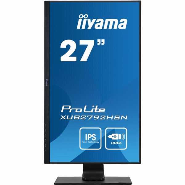 68,6cm/27'' (1920x1080) iiyama ProLite XUB2792HSN-B1 16:9 4ms IPS HDMI DisplayPort USB-C VESA Pivot Speaker Full HD Black