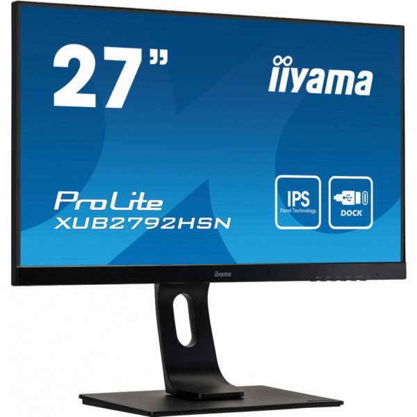 68,6cm/27'' (1920x1080) iiyama ProLite XUB2792HSN-B1 16:9 4ms IPS HDMI DisplayPort USB-C VESA Pivot Speaker Full HD Black