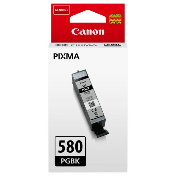 Canon Tinte PGI-580BK 2078C001 Pigment-Schwarz bis zu 200 Seiten gemäß ISO/IEC 24711