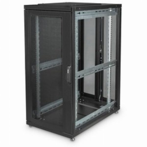 Digitus Serverschrank 19" 26HE 1260x600x1000mm, perforierte Tür, Farbe Schwarz (RAL 9005)