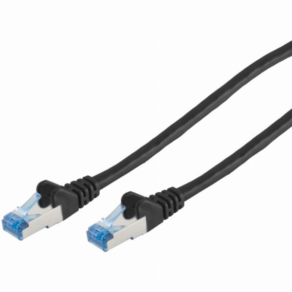 Patchkabel CAT6a RJ45 S/FTP PiMF 0,5m Schwarz