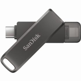 STICK 128GB USB 3.1 SanDisk iXpand Luxe Duo USB-C / Apple Lightning black