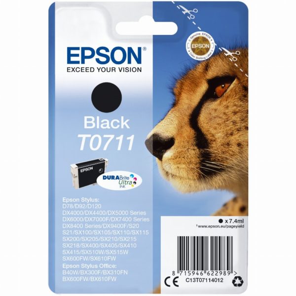 TIN Epson Tinte T0711 C13T07114012 Schwarz bis zu 245 Seiten