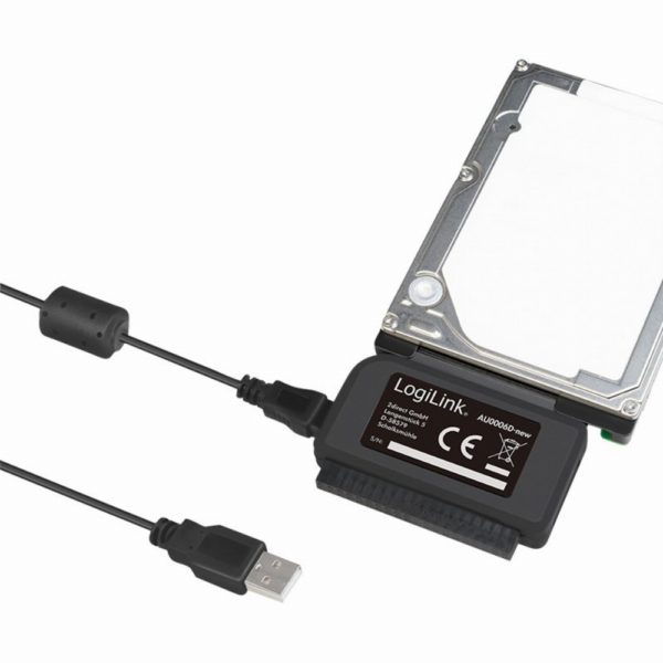 LogiLink USB 2.0 > 2,5" + 3,5" IDE + SATA Adapter Schwarz