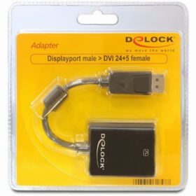 DeLock DisplayPort 1.1 > DVI 24+5 (ST-BU) Adapter Schwarz