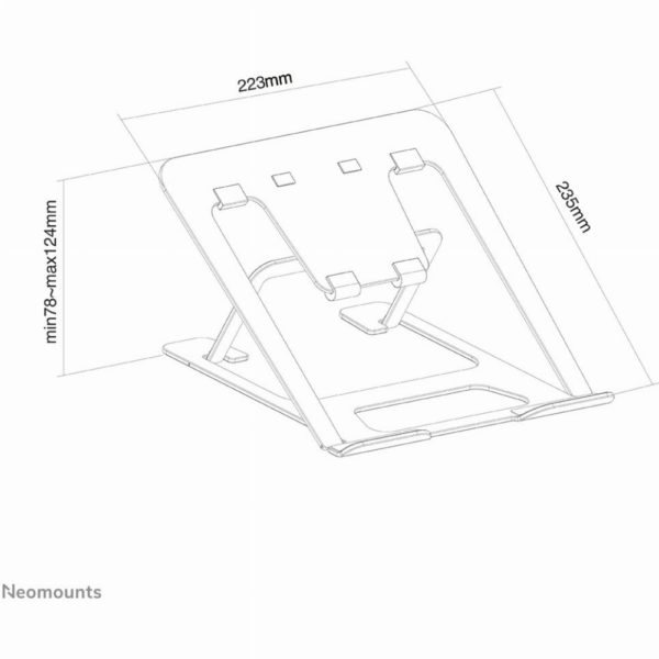 Laptop-Ständer, faltbar, 5KG NSLS085SILVER Neomounts