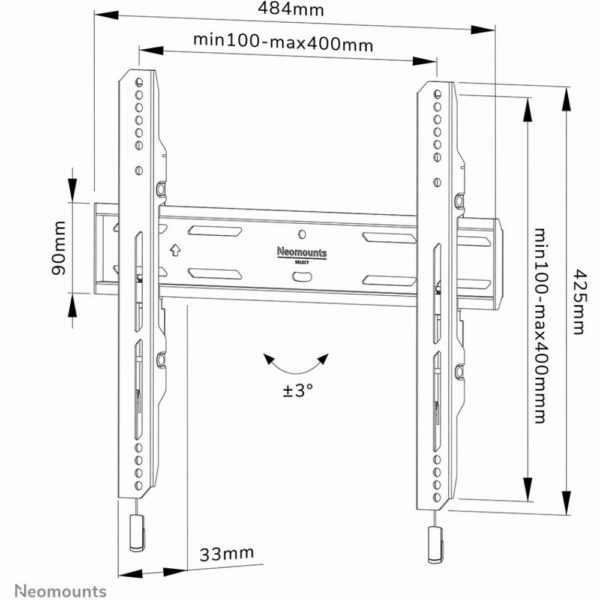 Neomounts WL30S-850BL14 Wandhalterung für 32-65" Bildschirme 60KG