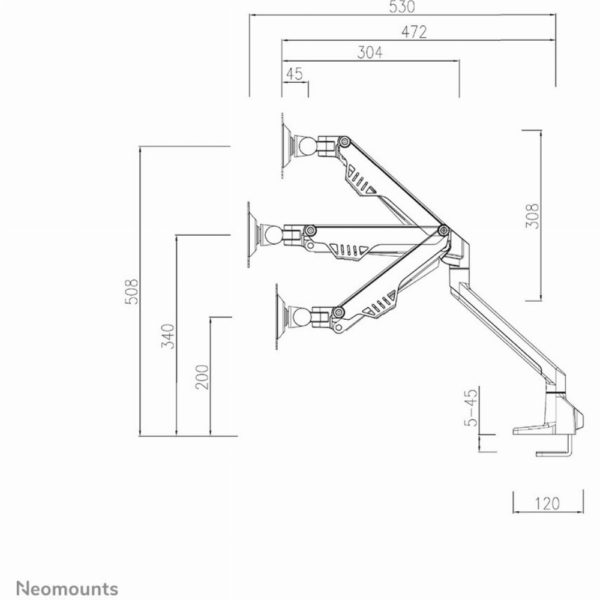 Neomounts FPMA-D750DBLACK2 Tischhalterung für Flachbildschirme bis 32" (81 cm).