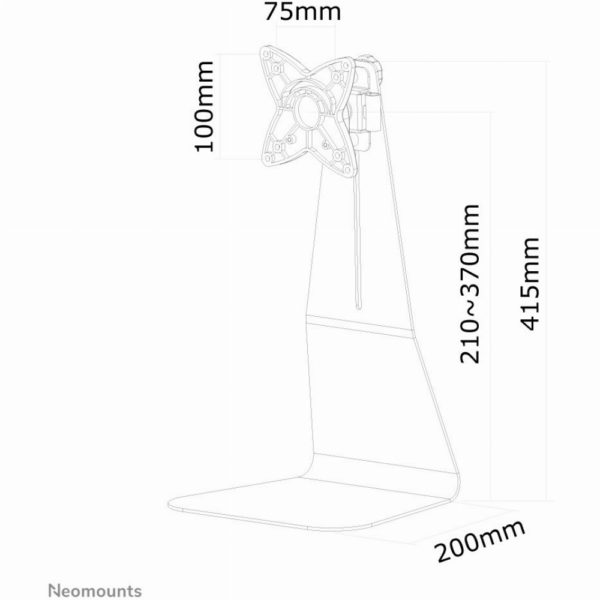 Tischhalterung für Flachbildschirme bis 27" (69 cm) 10KG FPMA-D850BLACK Neomounts