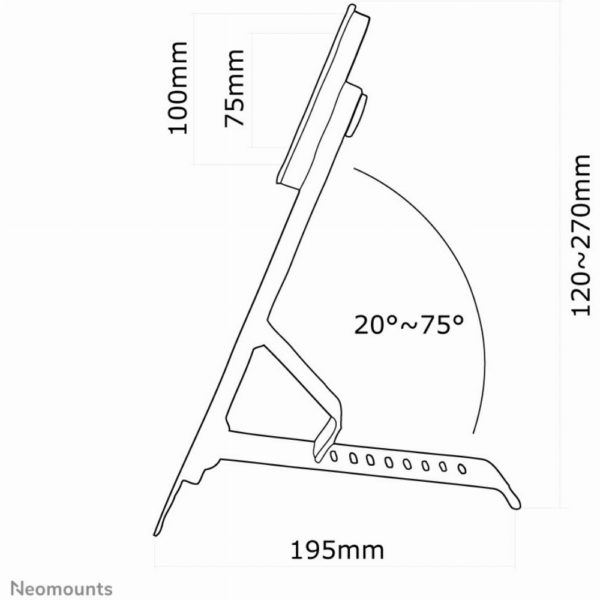 Tischhalterung für Flachbildschirme bis 27" (69 cm) 10KG FPMA-D825BLACK Neomounts