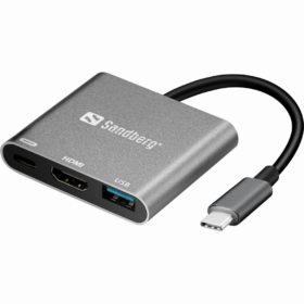 HUB 3Port Sandberg USB2.0/USB3.0/HDMI passiv Silver