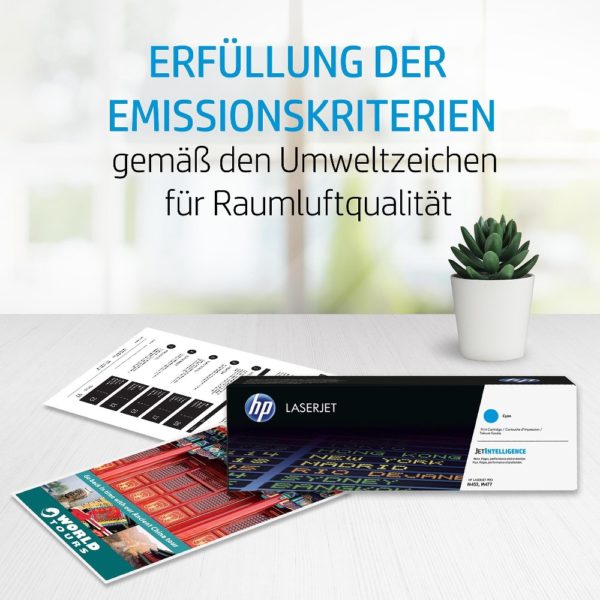 HP Toner 201X CF401X Cyan bis zu 2.300 Seiten