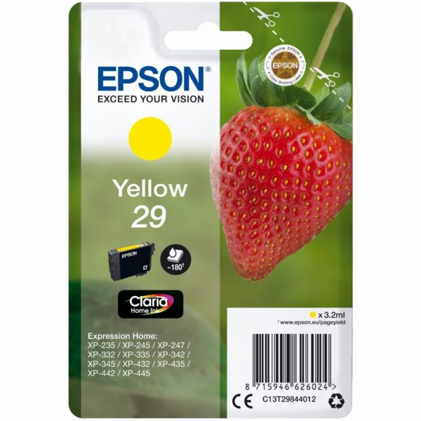 Epson Tinte 29 C13T29844012 Gelb bis zu 180 Seiten