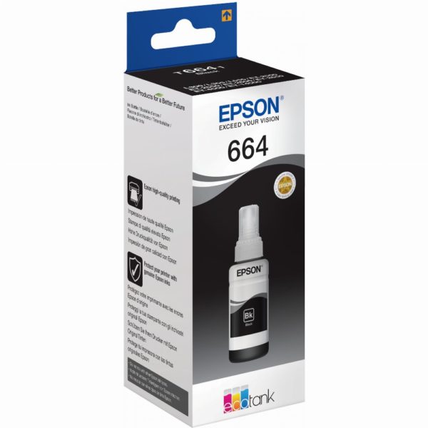 TIN Epson Tinte 664 EcoTank C13T664140 Schwarz bis zu 4.500 Seiten
