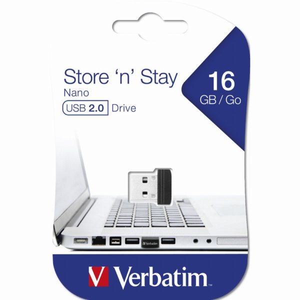 STICK 16GB USB 2.0 Verbatim Store'n'Stay Nano blue
