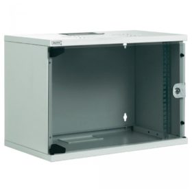 NWS Wandschrank 19" 12HE Digitus, SOHO, unmontiert 595x540x400 mm, Glastür, Farbe Grau (RAL 7035)